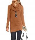 Rollkragenpullover orange