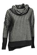 Rollkragenpullover schwarz-ecru