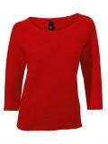 Rundhalspullover rot