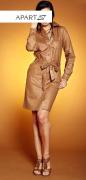 Safaridress mit Bindegürtel cognac