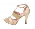 Sandalette beige-metallic