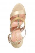 Sandalette beige-metallic