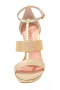 Sandalette beige-metallic
