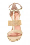 Sandalette beige-metallic