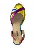 Sandalette bunt-metallic