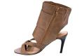 Sandalette mit Reißverschluß taupe