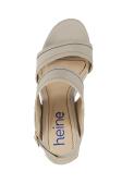 Sandalette mit Stickerei beige