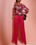 Satin-Abendhose rot