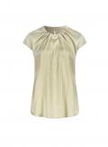 Satin-Bluse mit Falten sand
