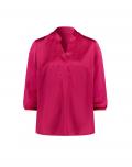 Satin-Bluse mitStehkragen pink
