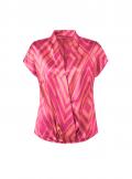 Satin-Druckbluse fuchsia-hummer