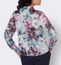 Satin-Druckbluse kalkmint-mauve