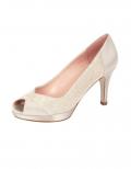 Satin-Pumps ecru Gr. 39