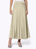 Satin-Stretchrock beige