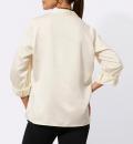 Satinbluse mit Glitzersteinchen champagner