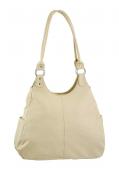 Schultertasche beige