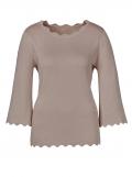 Seiden-Baumwollepullover taupe
