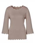 Seiden-Baumwollepullover taupe