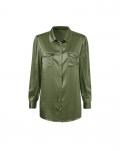 Seiden-Viskose-Hemdbluse khaki