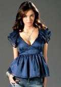 Seidenbluse blau