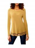 Set: Designer-Pullover und Schal gelb Gr. 44/46