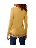 Set: Designer-Pullover und Schal gelb Gr. 44/46