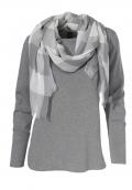 Set Pullover + Schal graumelange