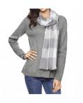 Set Pullover + Schal graumelange