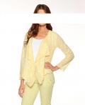 Shirt-Ausbrennerjacke gelb-ecru