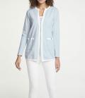 Shirt-Twinset softbleu-weiß