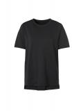 Shirt im Mix aus Sweat- und Web-Qualität schwarz