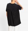 Shirt im Mix aus Sweat- und Web-Qualität schwarz