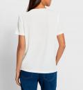 Shirt mit 3D-Pailletten-Blüten ecru