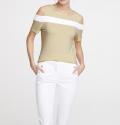 Shirt mit Cut-Outs beige