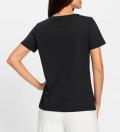 Shirt mit Cut-outs und Metall-Details schwarz