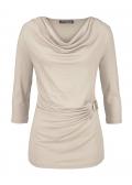Shirt mit Drapierung beige