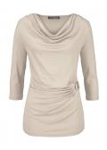 Shirt mit Drapierung beige