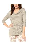 Shirt mit Drapierung beige