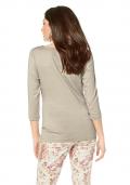 Shirt mit Drapierung beige