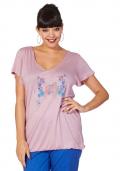 Shirt mit Druck mauve