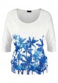 Shirt mit Druck offwhite-blau