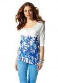 Shirt mit Druck offwhite-blau