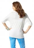 Shirt mit Druck offwhite-blau