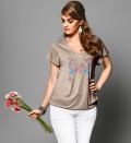 Shirt mit Druck taupe