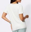 Shirt mit Flügelärmeln und Zierband ecru