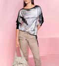 Shirt mit Glanz-Effekten sand-ecru