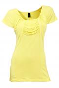 Shirt mit Raffungen gelb