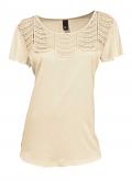 Shirt mit Spitze creme