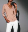 Shirt mit Spitze nude