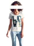Shirt mit Strass ecru-bunt